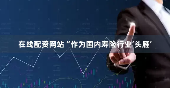 在线配资网站　　“作为国内寿险行业‘头雁’